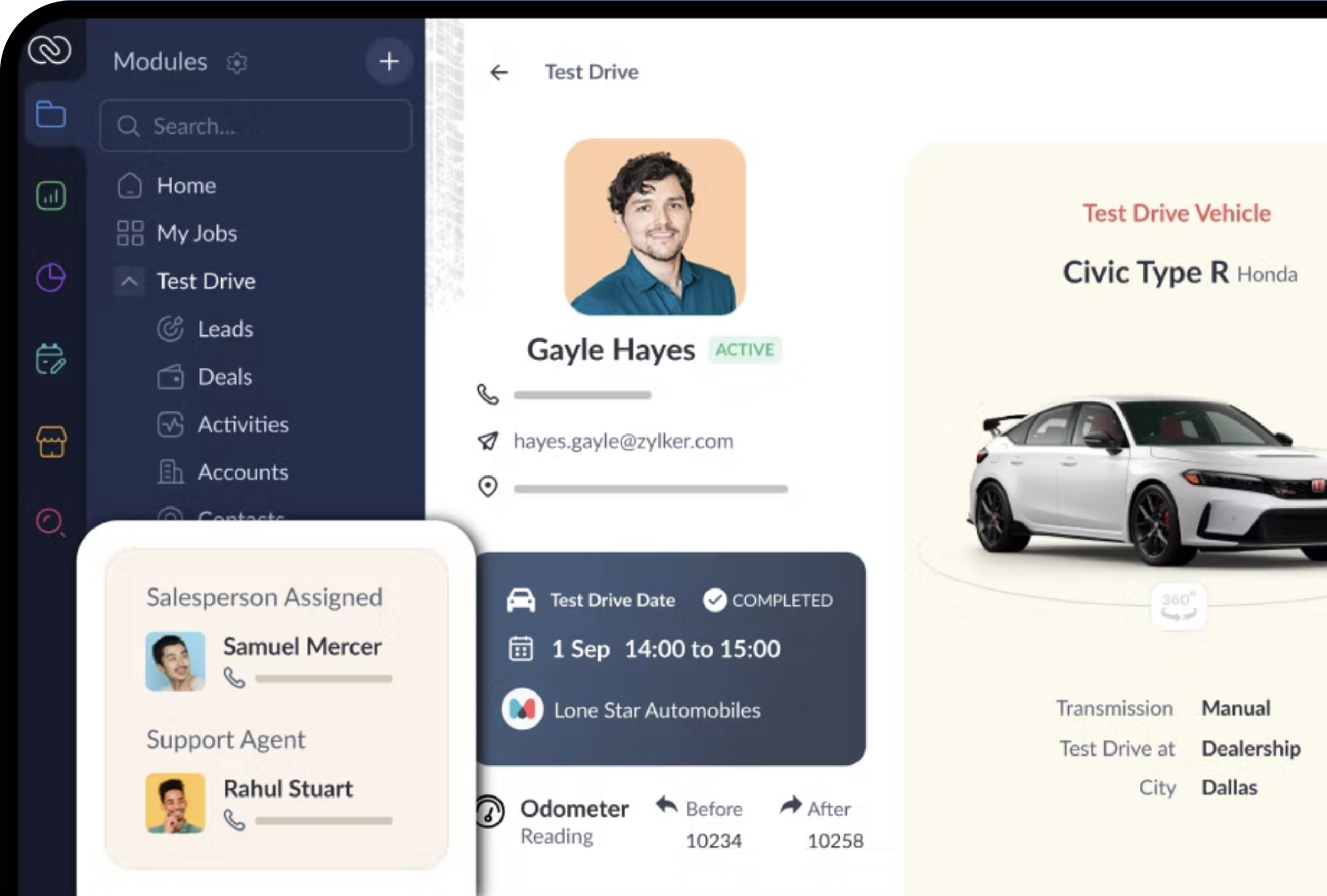 T-PLUS Zoho CRM Dashboard - Giao diện quản lý khách hàng chuyên nghiệp
