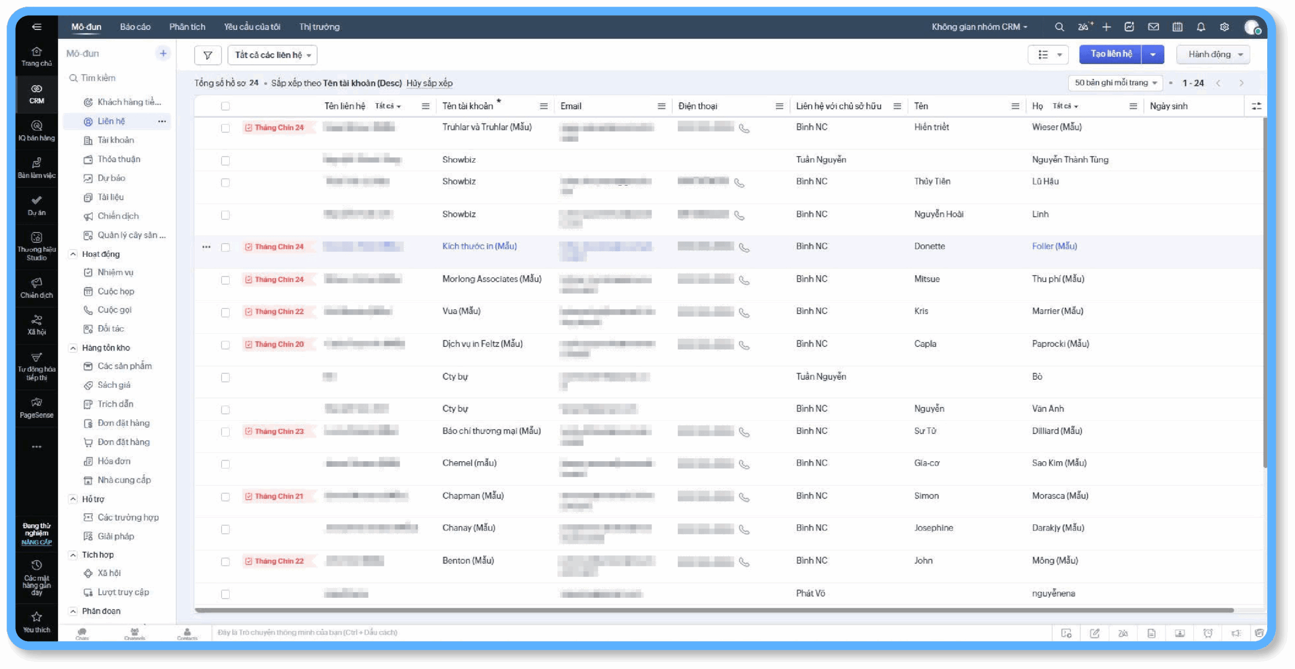 T-PLUS Zoho CRM - Tính năng Quản lý Khách hàng Tập trung