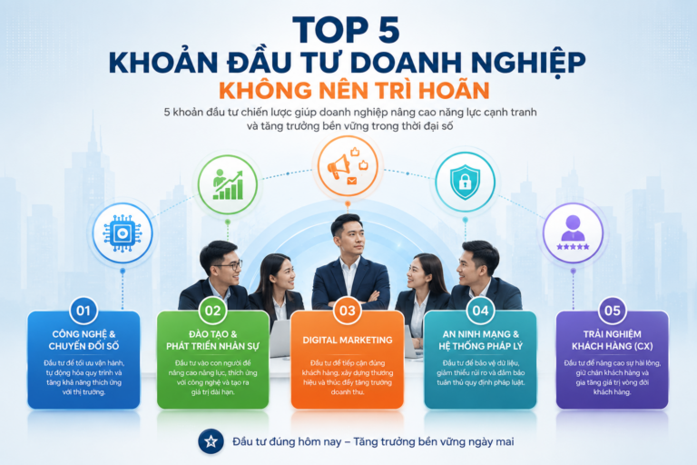 5 Khoản đầu tư doanh nghiệp không nên trì hoãn